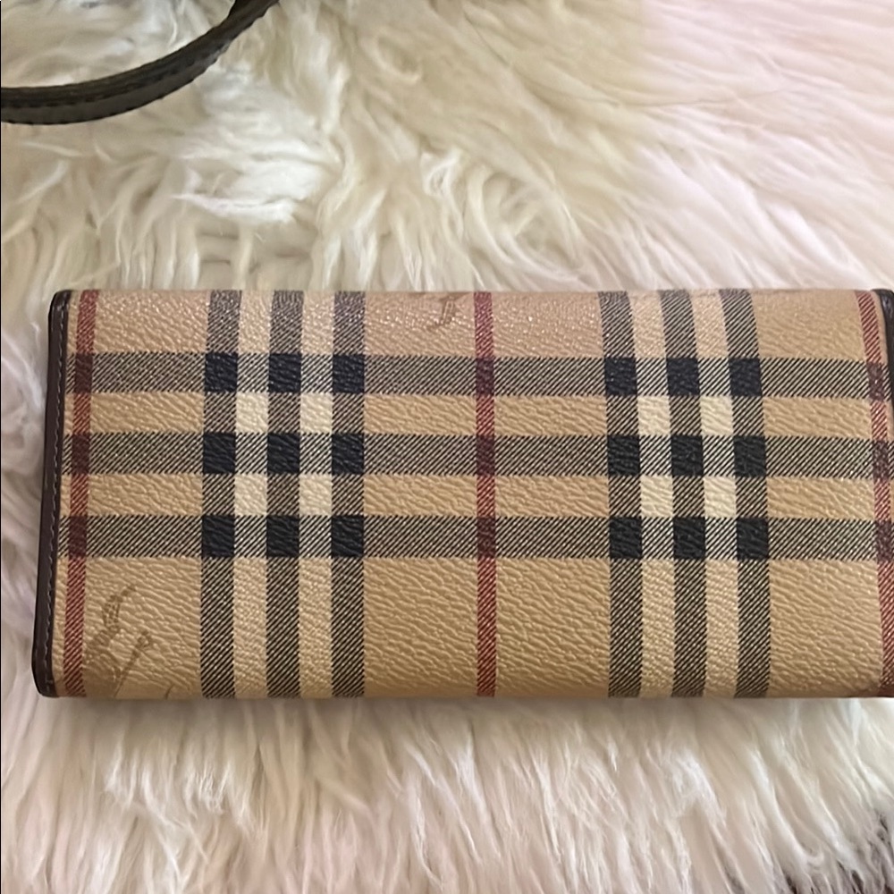 Burberry Cream and dark brown Satchel with Iconic Design w matching wallet - Picture 10 of 15